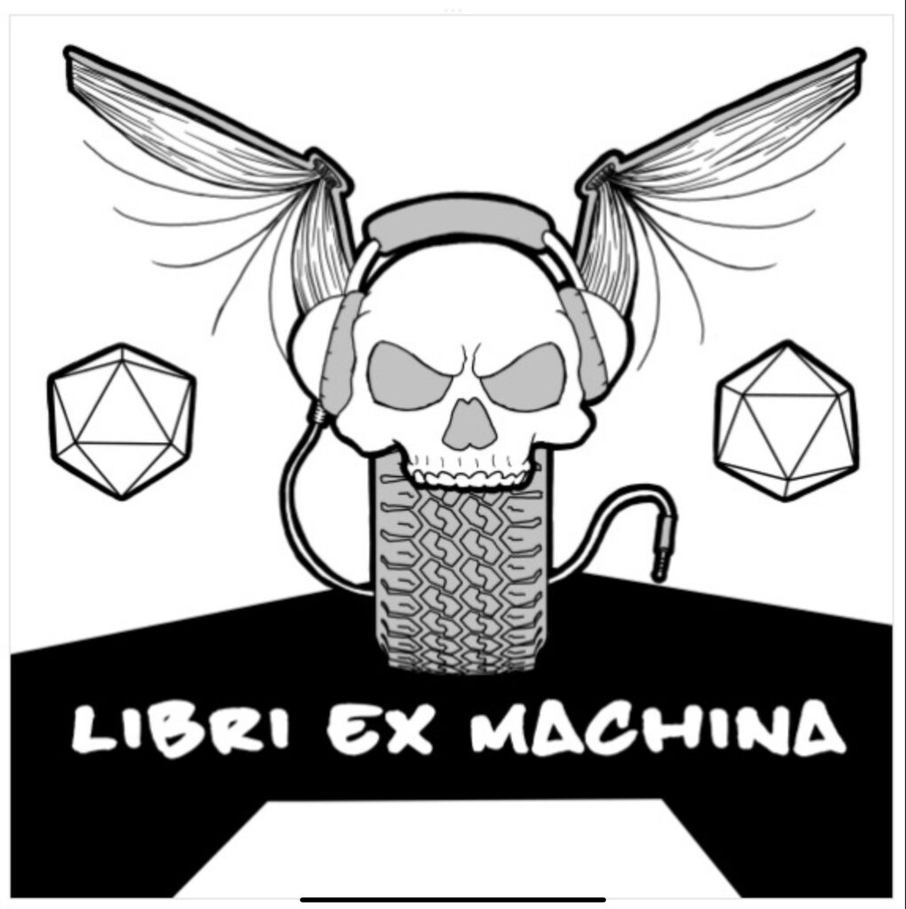 Libri Ex Machina - possible cover art for a podcast I never did get off the ground.